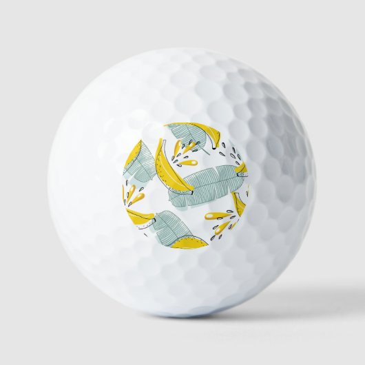 Sappige Bananen Helder Patroon Golfballen (Voorkant)