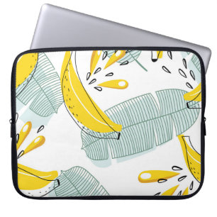 Sappige Bananen Helder Patroon Laptop Sleeve