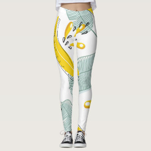 Sappige Bananen Helder  Patroon Leggings