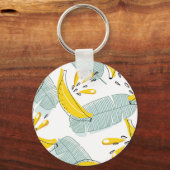 Sappige Bananen Helder  Patroon Sleutelhanger (Achterkant)