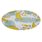 Sappige Bananen Helder  Patroon Snijplank (Hoek)