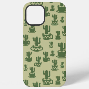 Sappige cactus-silhouet in cups en potten iPhone 12 pro max hoesje
