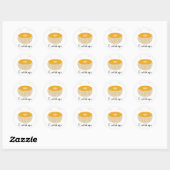 Sappige Cantaloupe Ronde Sticker (Vel)