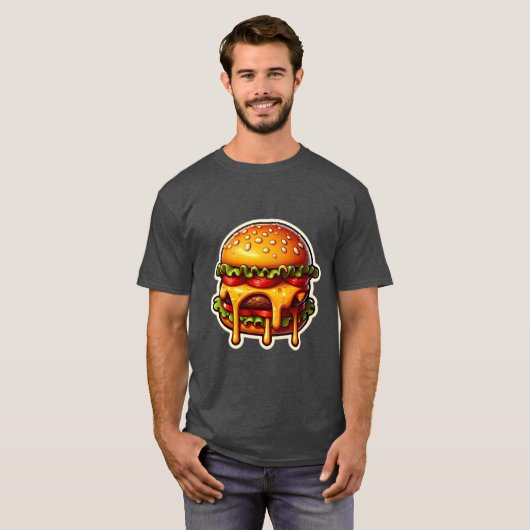 SAPPIGE CHEESEBURGER 6 T-SHIRT (Voorkant volledig)