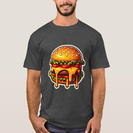 SAPPIGE CHEESEBURGER 6 T-SHIRT (Voorkant)