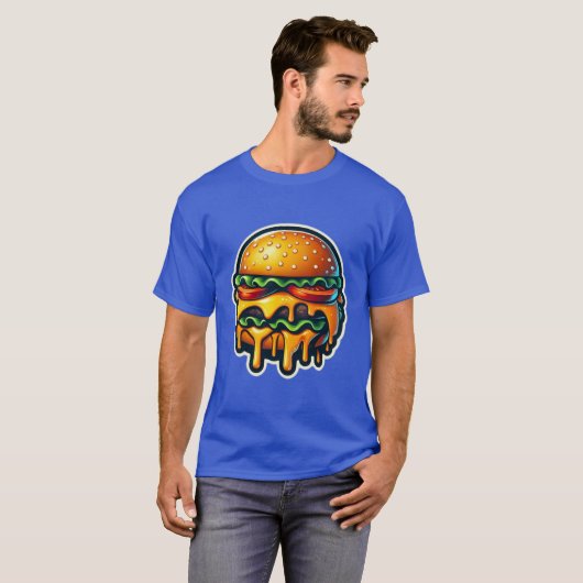 SAPPIGE CHEESEBURGER T-SHIRT (Voorkant volledig)