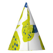 Sappige citroenen: naadloos patroon. feesthoedjes (Achterkant)