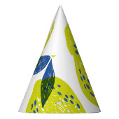 Sappige citroenen: naadloos patroon. feesthoedjes (Links)