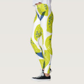 Sappige citroenen: naadloos patroon. leggings (Links)