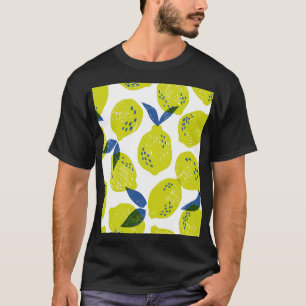 Sappige citroenen: naadloos patroon. t-shirt