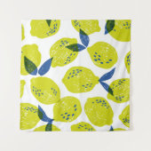 Sappige citroenen:  naadloos patroon. wandkleed (Voorkant (horizontaal))