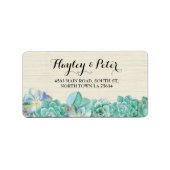 Sappige crème Elegante streep Adresetiketten Etiket (Voorkant)