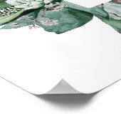 Sappige en Eucalyptus Bruidsfeest begrroeting Poster (Hoek)