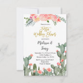 Sappige Fiesta Bloem Bruiloft feest Kaart (Voorkant)