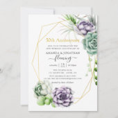 Sappige geometrische 50ste huwelijksverjaardag kaart (Voorkant)