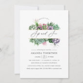 Sappige Geometrische Baby Shower Sip en See Kaart (Voorkant)