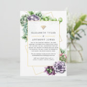 Sappige Geometrische Virtuele Trouwgastenlijst Aankondiging (Staand voorkant)