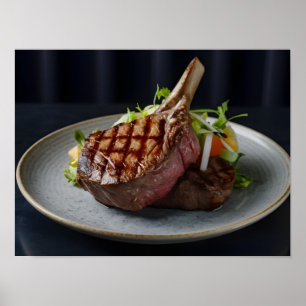 Sappige Geroosterde Runder Steak Poster