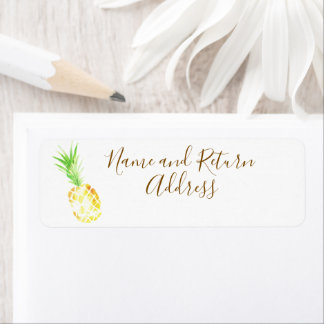Sappige Gouden Ananas Etiket