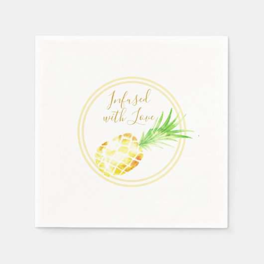 Sappige Gouden Ananas Servet (Voorkant)