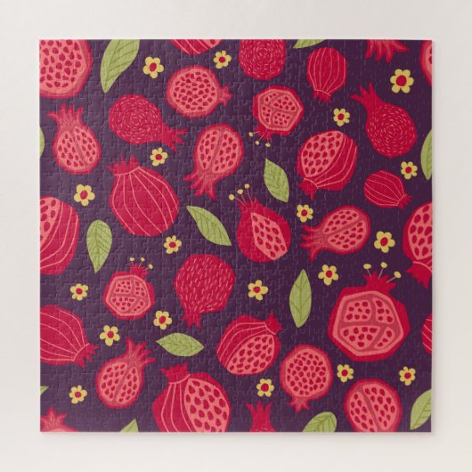 Sappige granaatappels:  illustratie. legpuzzel (Verticaal)