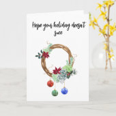 Sappige Grappige Kerstkaart Kaart (Gele Bloem)