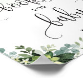 Sappige groene bladervulling boeken voor babyschil poster (Hoek)