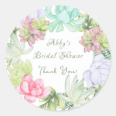 Sappige groene krans Bruidsdouche Ronde Sticker (Voorkant)