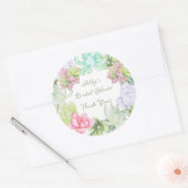 Sappige groene krans Bruidsdouche Ronde Sticker (Envelop)