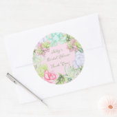 Sappige Groene Krans Bruidsdouche Ronde Sticker (Envelop)