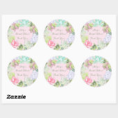Sappige Groene Krans Bruidsdouche Ronde Sticker (Vel)