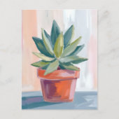 Sappige kamerplant Waterverf botanisch Briefkaart (Voorkant)