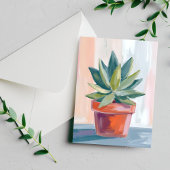 Sappige kamerplant Waterverf botanisch Briefkaart