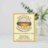 Sappige Lucy Minneapolis Minnesota Cheeseburger Uitnodiging Briefkaart (Staand voorkant)