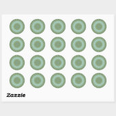 Sappige Mandala Ronde Sticker (Vel)