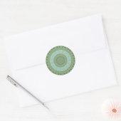 Sappige Mandala Ronde Sticker (Envelop)