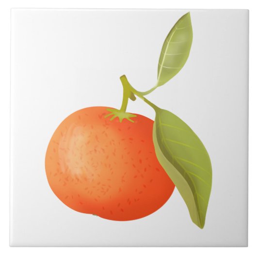 Sappige mandarijn tegeltje (Voorkant)