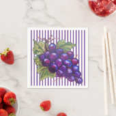 Sappige Paarse druiven Gestreepte Dessertwijnoogst Servet (Insitu)