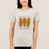 Sappige Papaja Kokosnoot Tri-Blend Shirt (Voorkant)