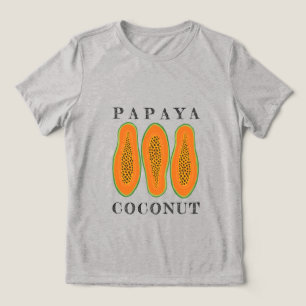 Sappige Papaja Kokosnoot Tri-Blend Shirt