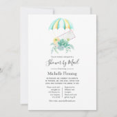 Sappige parachute bruiloft of babyshower per post kaart (Voorkant)