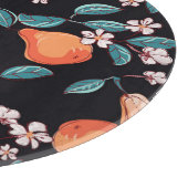 Sappige peren: met de hand getekend vruchtpatroon. snijplank (Hoek)