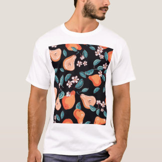 Sappige peren: met de hand getekend vruchtpatroon. t-shirt