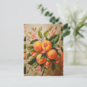 Sappige perziken briefkaart (Staand voorkant)