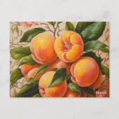 Sappige perziken briefkaart (Achterkant)