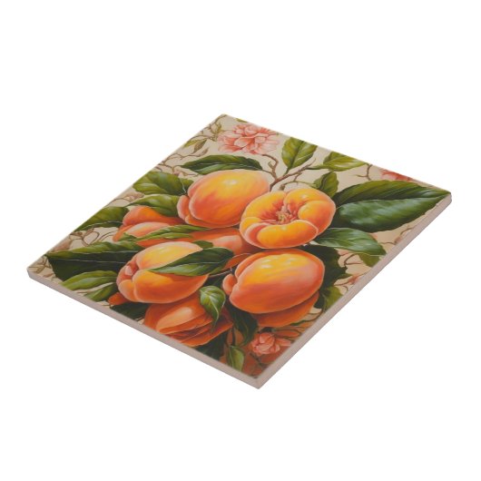 Sappige perziken tegeltje (Zijkant)