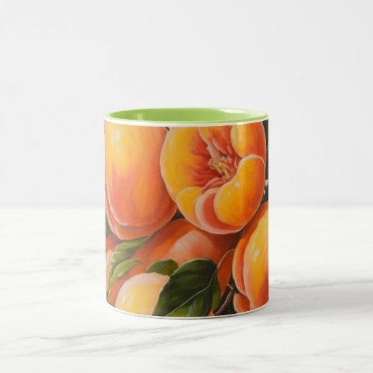 Sappige perziken tweekleurige koffiemok (Center)