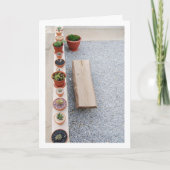 Sappige Planten op tuinwandportret Kaart (Voorkant)