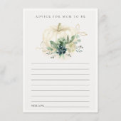 Sappige Pompoen Advies Moeder Wordt Baby Shower Informatiekaartje (Voorkant)
