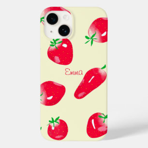 Sappige rode aardbeien (beige) Case-Mate iPhone 14 hoesje